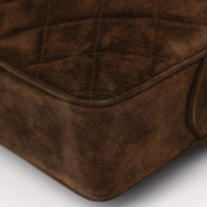 Chanel Suede Quilted Shoulder Bag Brown 12 of 17