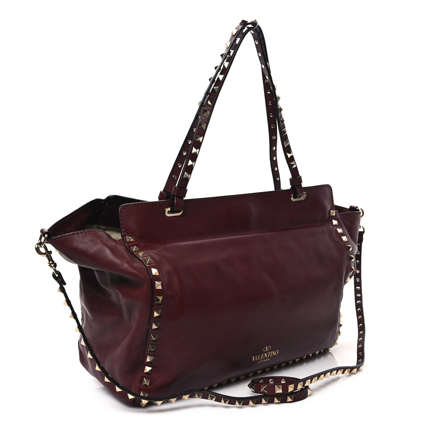 Valentino Garavani Vitello Medium Rockstud Tote Camelia 3 of 11