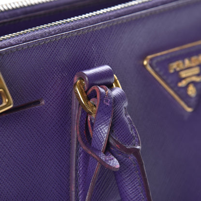 Prada Saffiano Small Galleria Double Zip Tote Viola 10 of 17