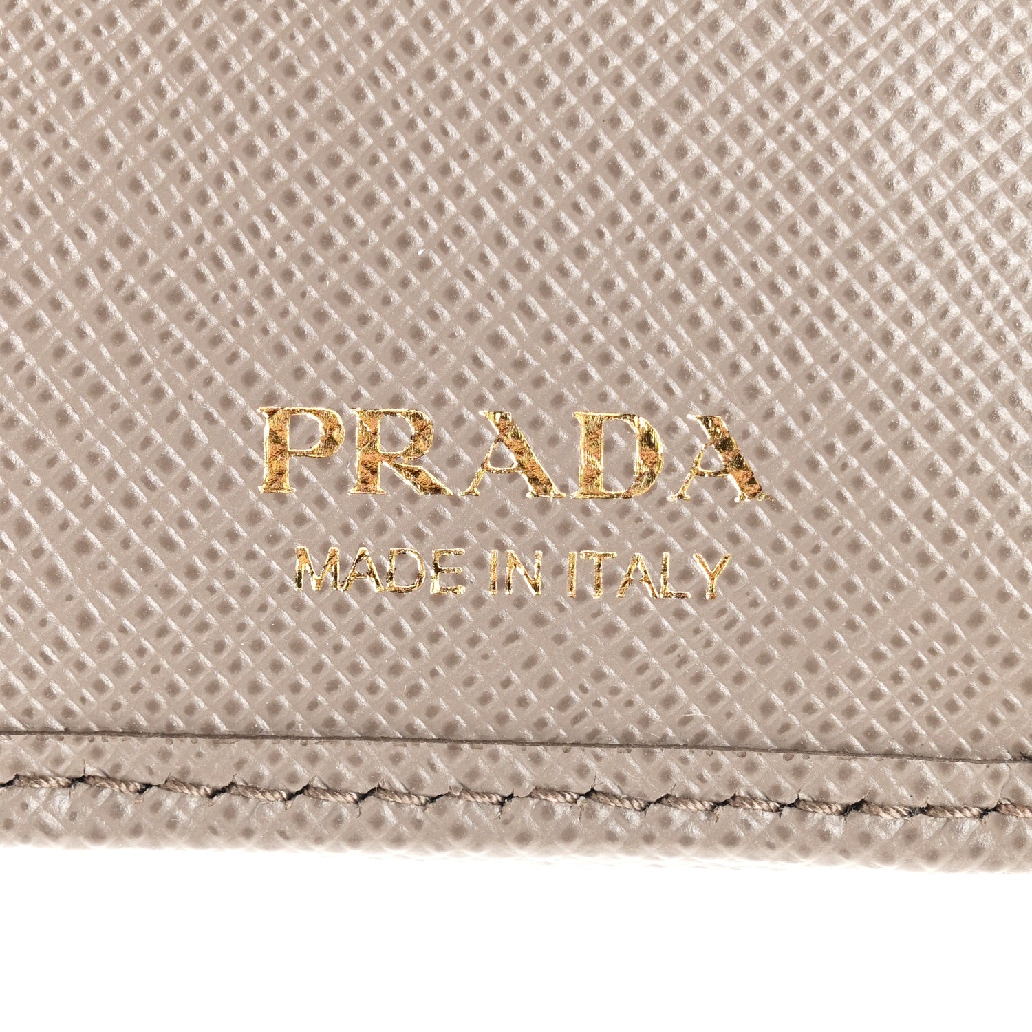 Prada Saffiano Zip Top Compact Wallet Argilla 6 of 8