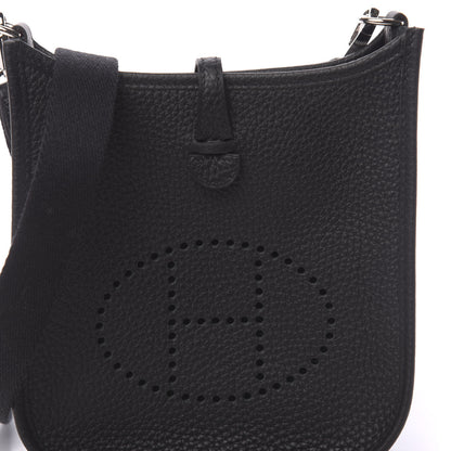Hermes Taurillon Clemence Evelyne TPM Black 10 of 11