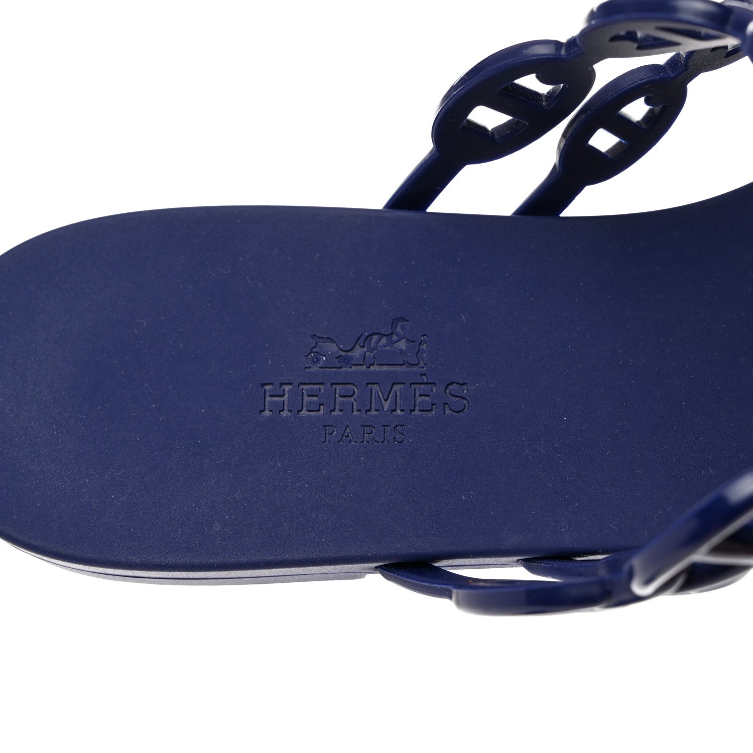 Hermes Rubber Chaine d'Ancre Island Sandals 38 Bleu Smalt 7 of 8