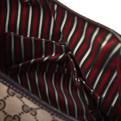 Gucci Monogram Medium New Britt Hobo Dark Brown 9 of 18