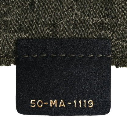 Christian Dior Oblique Embroidered Saddle Belt Pouch Green 6 of 9