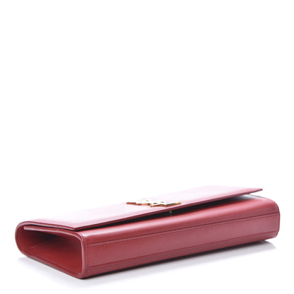 Saint Laurent Calfskin Monogram Cassandre Clutch Rouge Orient 4 of 12