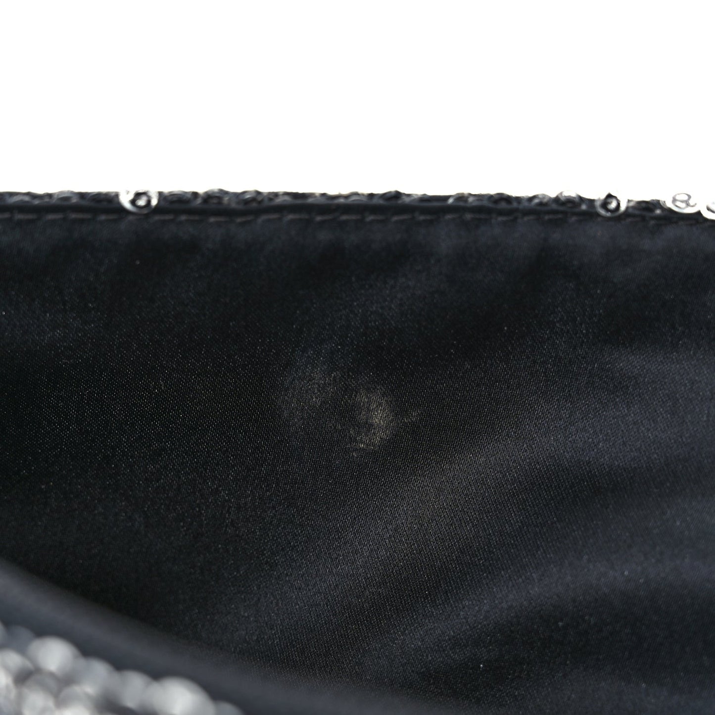 Sequin Medium Single Flap Dark Silver