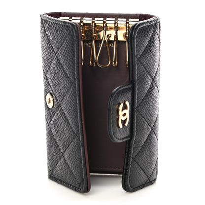 Chanel Caviar Quilted 6 Key Holder Black 5 of 12