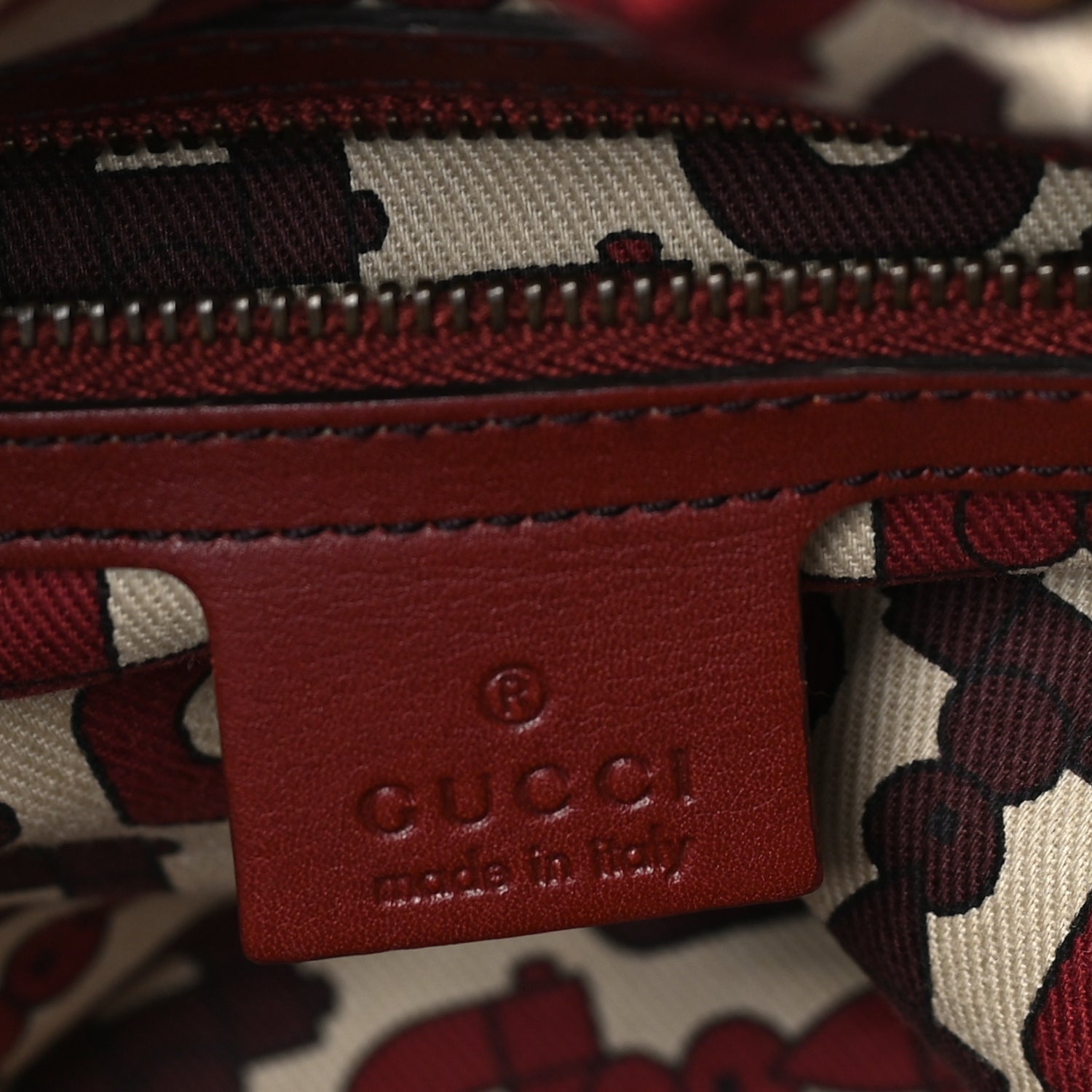 Gucci Calfskin Large Babouska Studded Boston Red 5 of 7