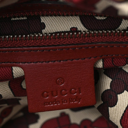Gucci Calfskin Large Babouska Studded Boston Red 5 of 7