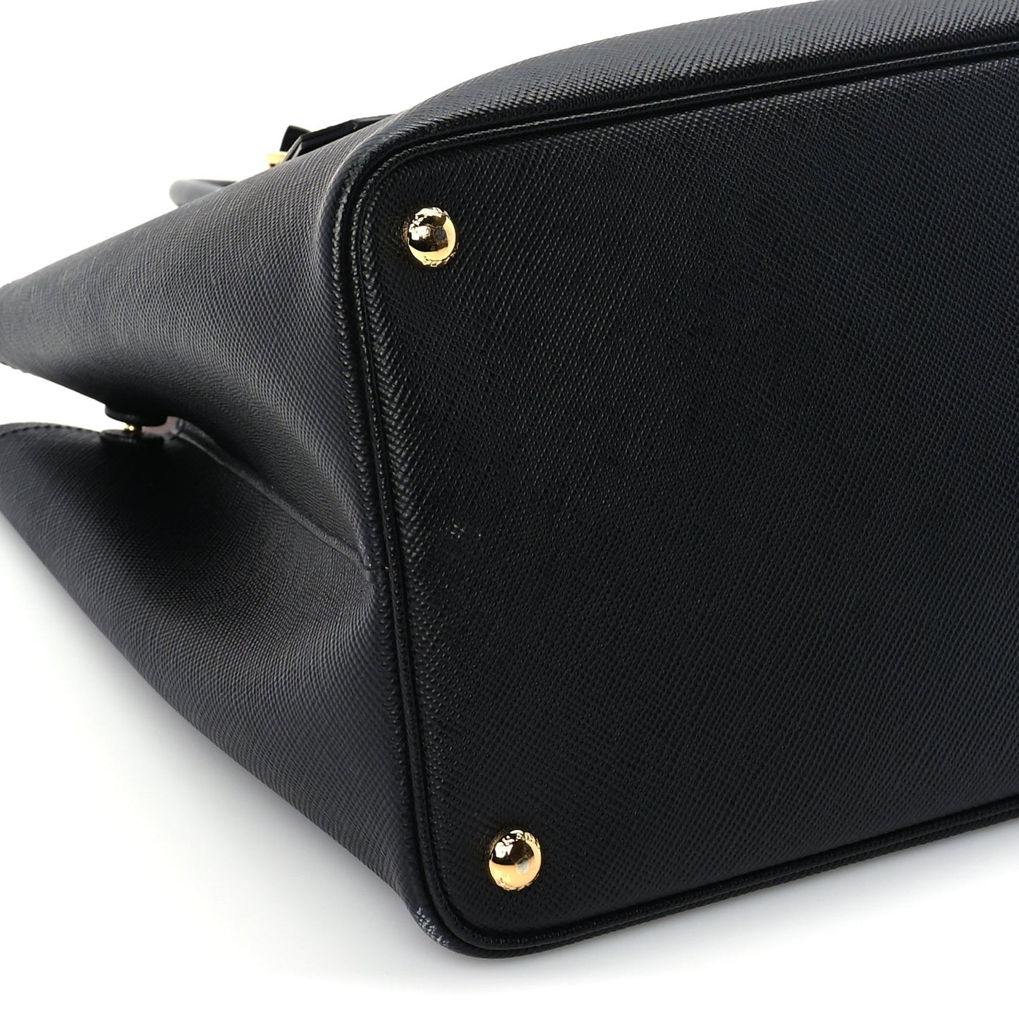 Saffiano Cuir Medium Double Bag Black Mughetto