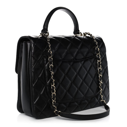 Chanel Lambskin Quilted Large Trendy CC Dual Handle Flap Bag Black 3 of 14