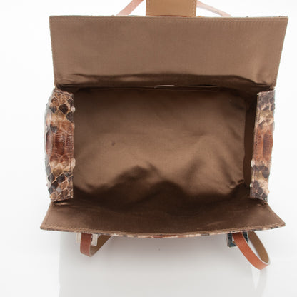 Fendi Python Box Bag Tote Cammello 5 of 8