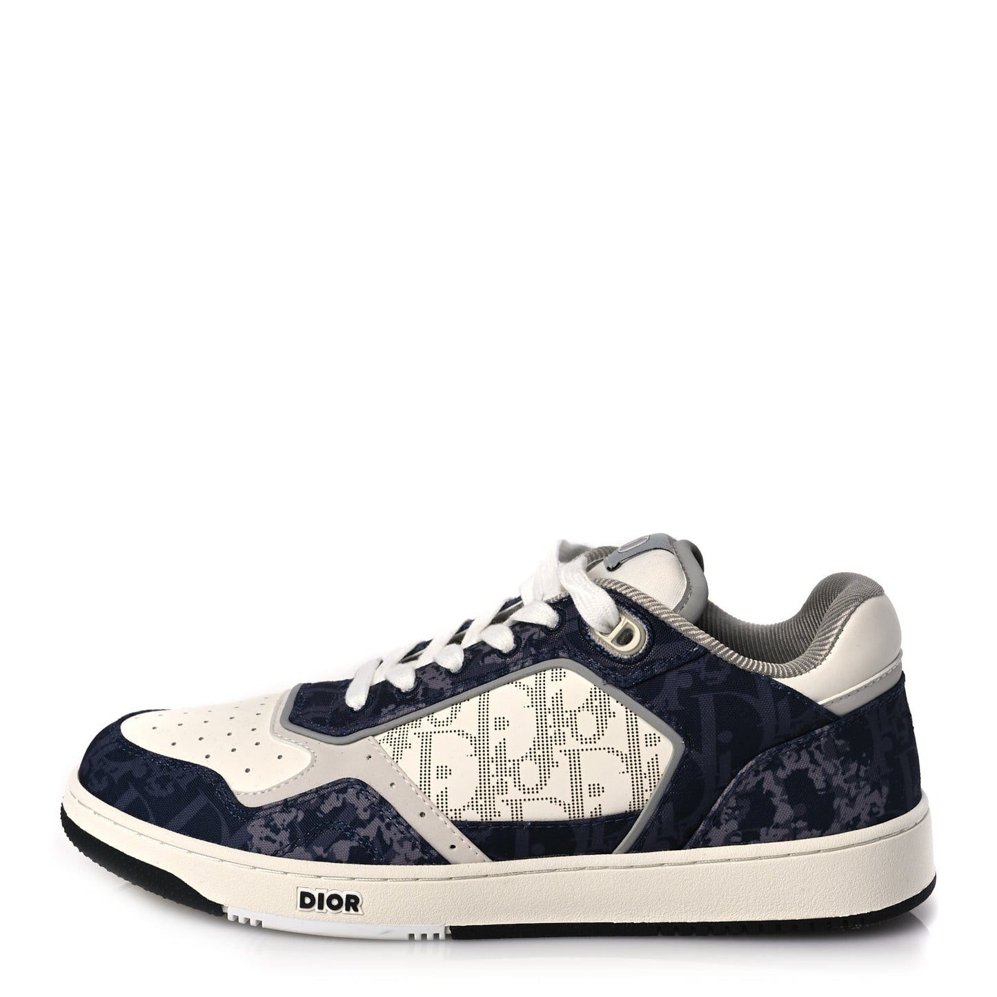X DENIM TEARS Smooth Calfskin Oblique Denim Mens B27 Low Top Sneakers 41 Blue