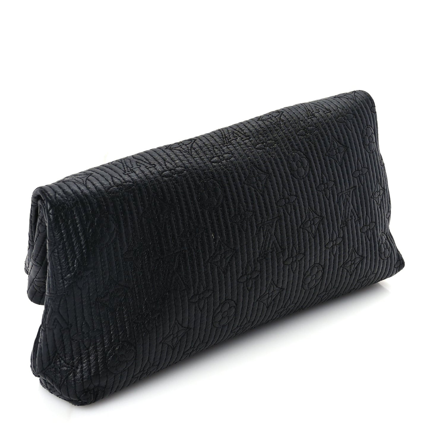 Calfskin Quilted Monogram Altair Clutch Black