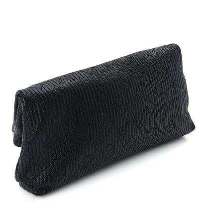 Louis Vuitton Calfskin Quilted Monogram Altair Clutch Black 3 of 7