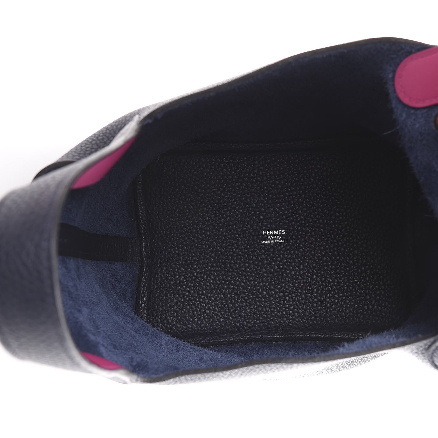 Hermes Taurillon Clemence Swift Eclat Picotin Lock 18 PM Bleu Nuit Rose Pourpre 4 of 12