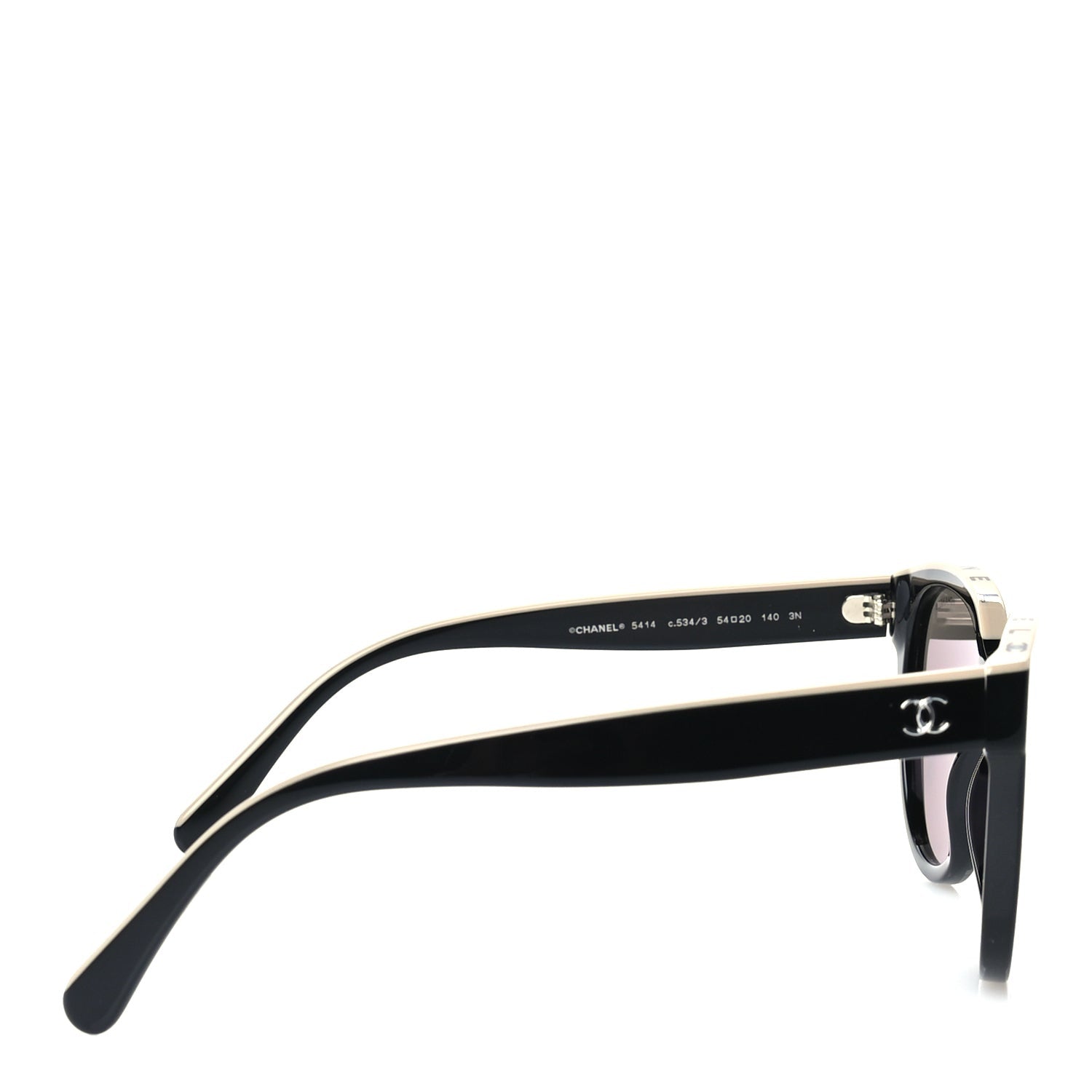 Chanel Acetate CC Butterfly Sunglasses 5414 Black Beige 3 of 7