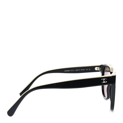 Chanel Acetate CC Butterfly Sunglasses 5414 Black Beige 3 of 7
