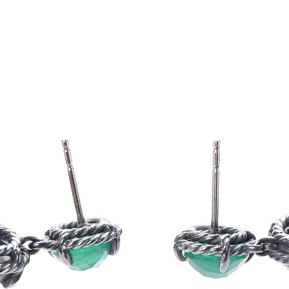 David Yurman Sterling Silver Onyx Amethyst Quartz Chatelaine Drop Earrings 4 of 6