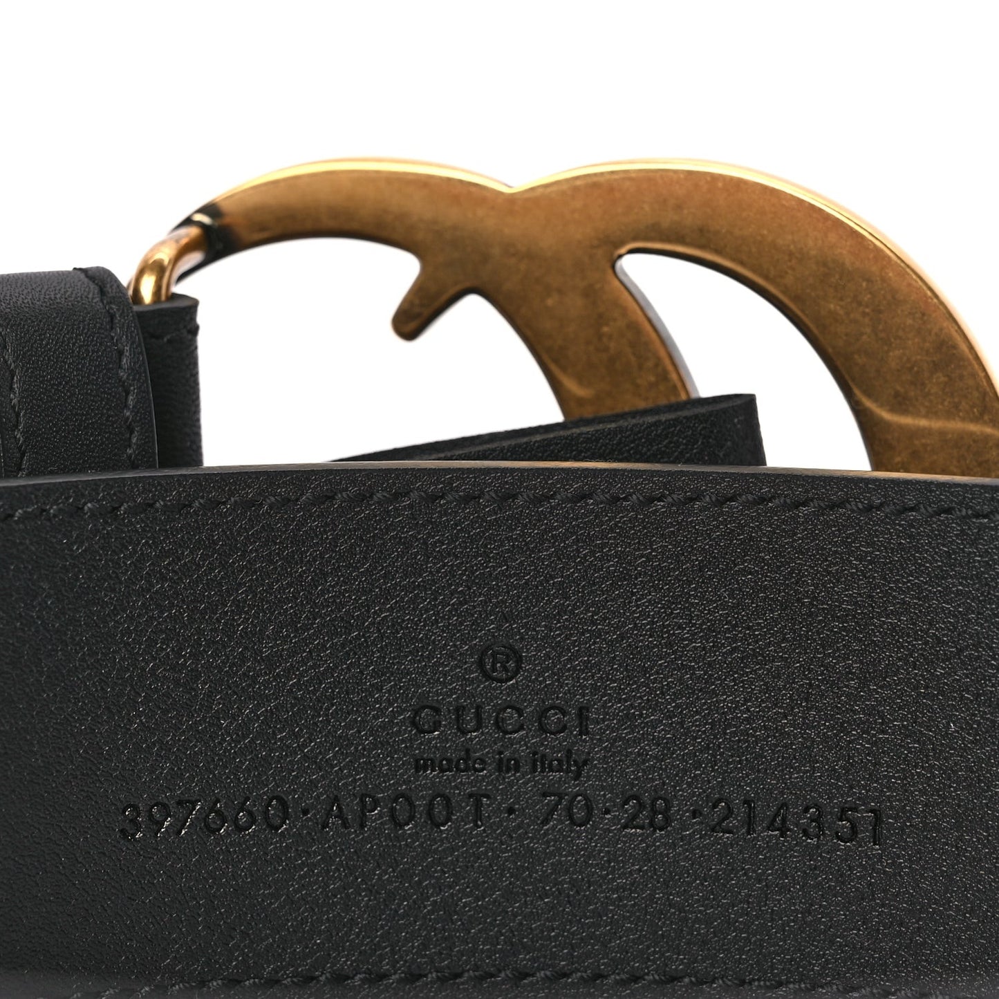 Calfskin Double G 40mm Belt 70 28 Black