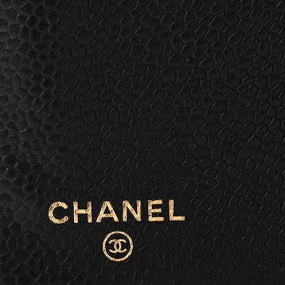 Chanel Caviar Quilted Yen Wallet Black 6 of 7