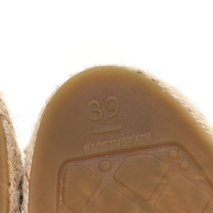 Chanel Lambskin CC Espadrilles 39 Beige Black 10 of 13