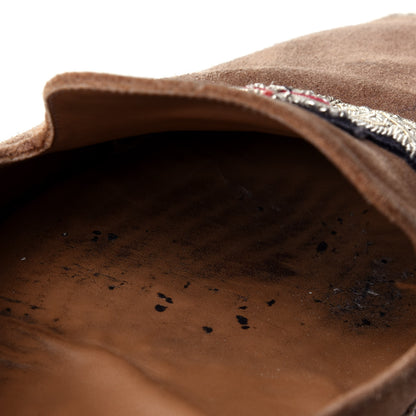 Christian Louboutin Calfskin Suede Mens Rivalion Flat Espadrilles 45 Brown 11 of 12