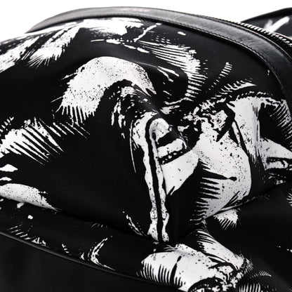 Saint Laurent Canvas Palm Tree City Backpack Black White 9 of 13