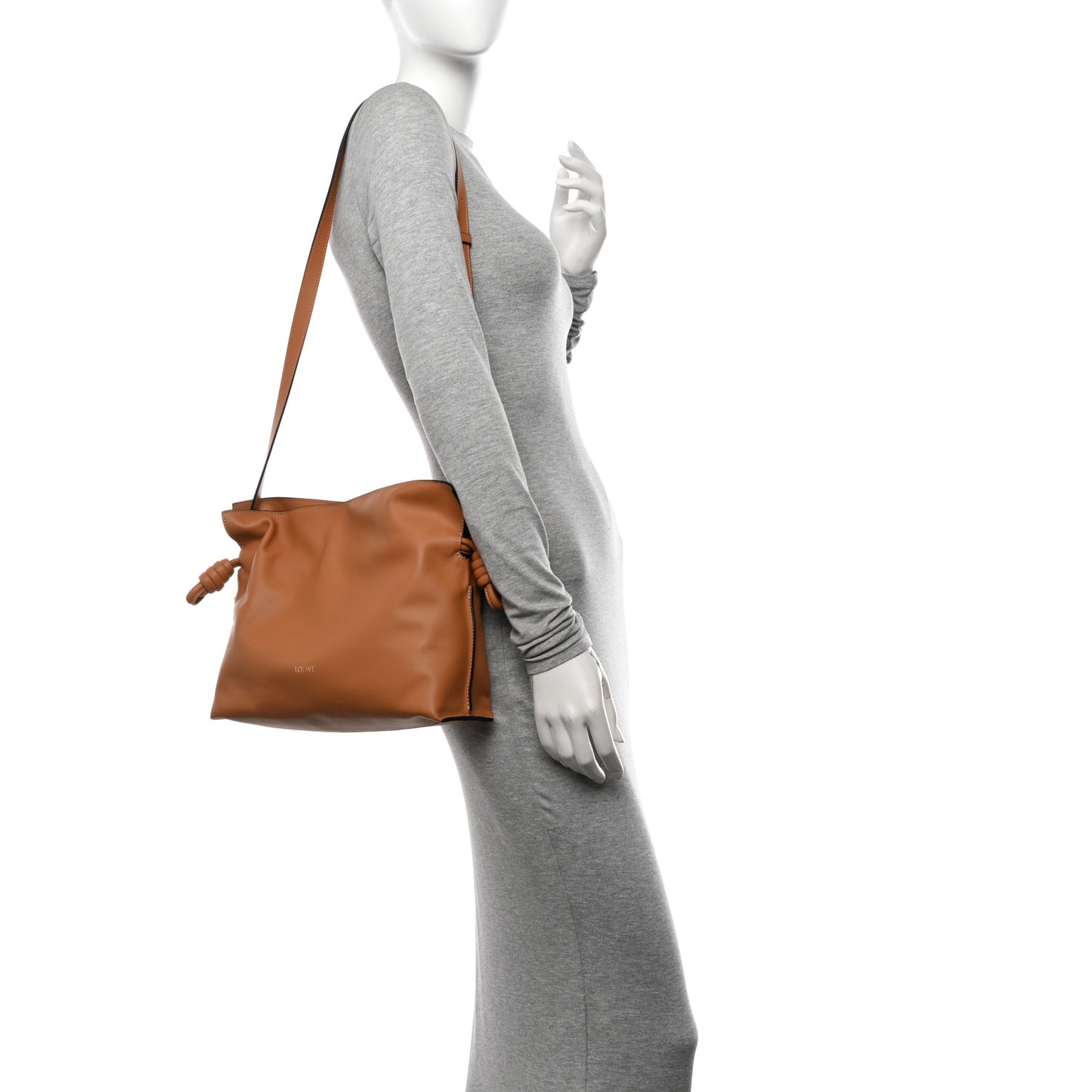 Nappa Medium Flamenco Knot Bag Tan