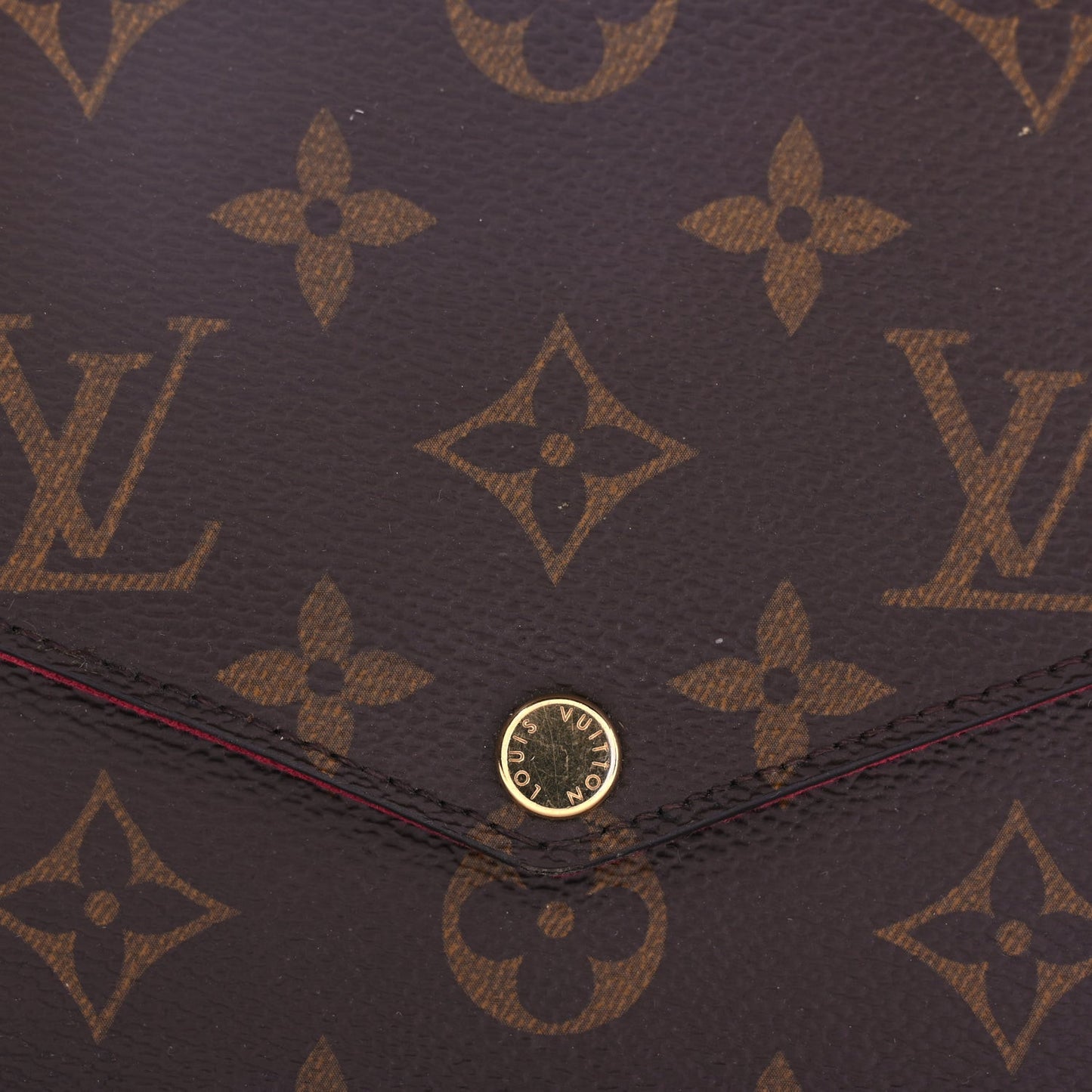 Monogram Pochette Felicie Chain Wallet Fuchsia