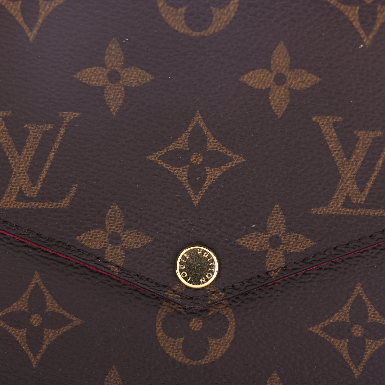 Louis Vuitton Monogram Pochette Felicie Chain Wallet Fuchsia 8 of 9