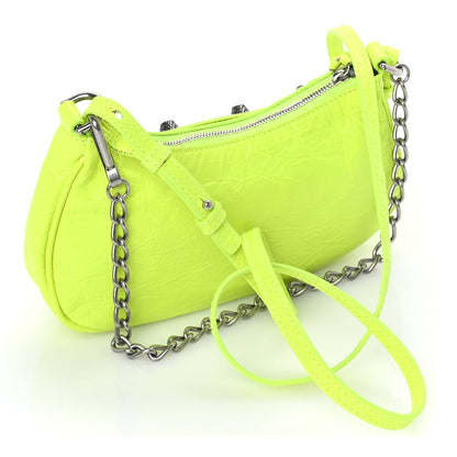 Balenciaga Agneau Arena Le Cagole Mini Purse With Chain Fluo Yellow 2 of 7