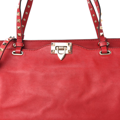 Valentino Garavani Vitello Medium Rockstud Tote Rosso Valentino 10 of 10
