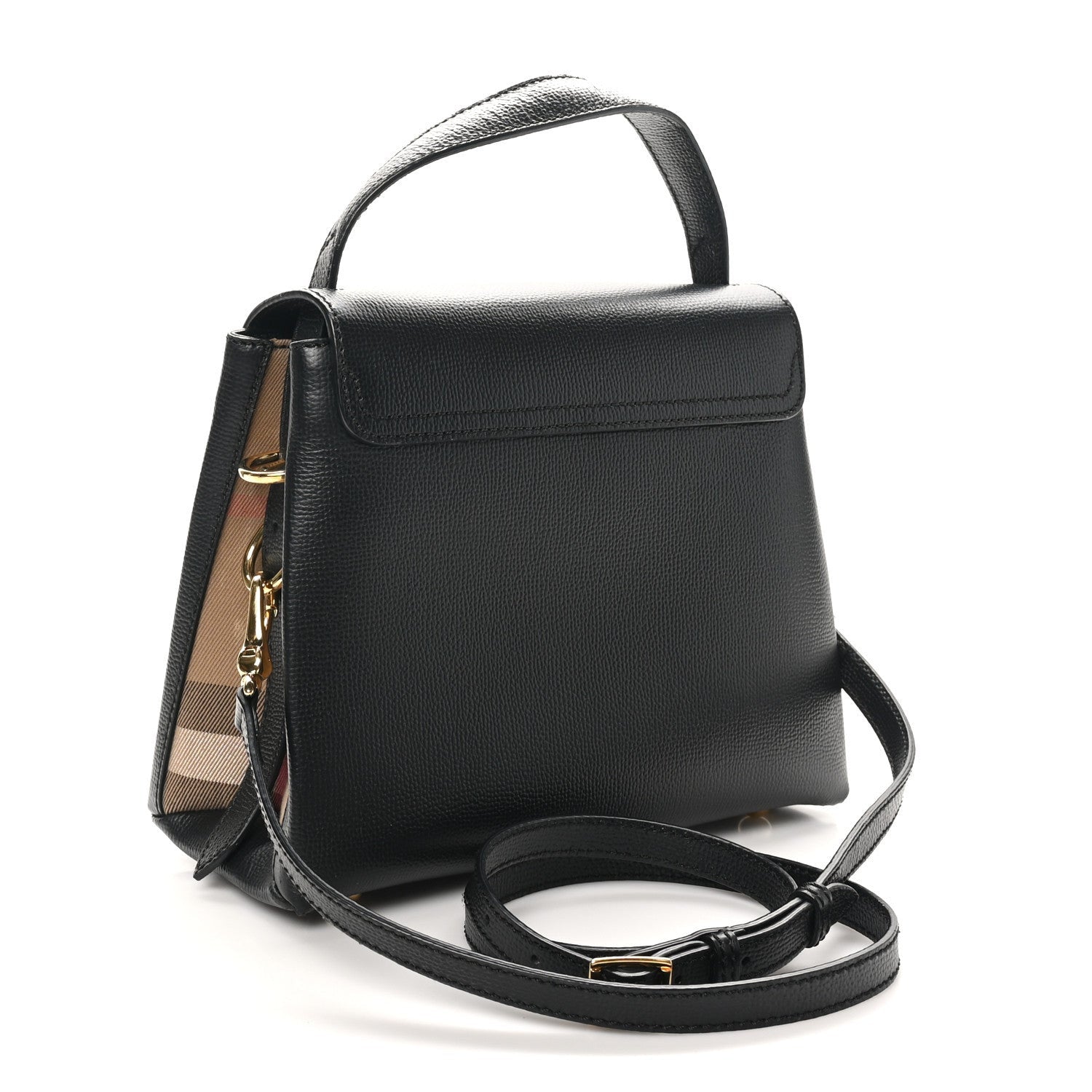 Burberry Derby Calfskin House Check Small Camberley Black 3 of 7