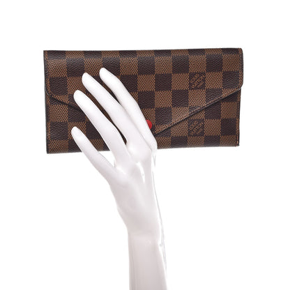 Louis Vuitton Damier Ebene Josephine Wallet Red 2 of 12