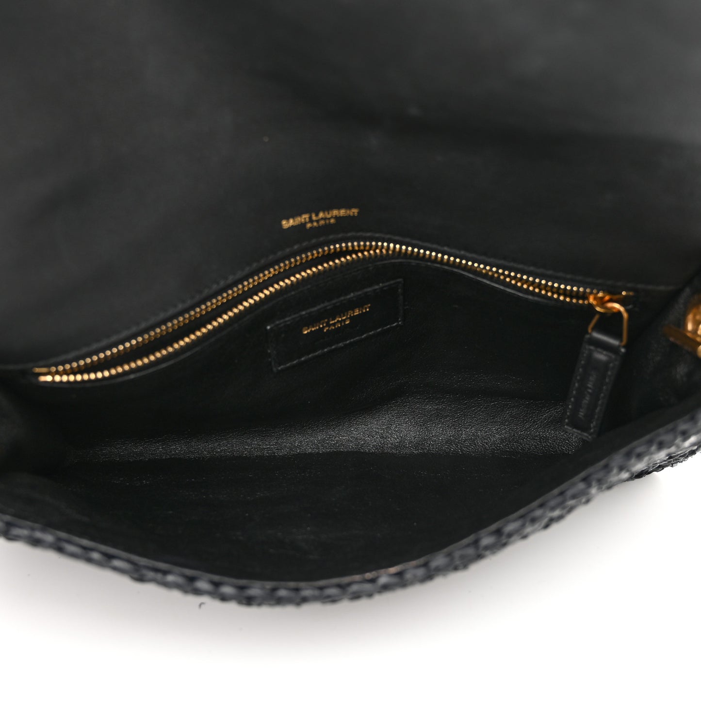 Raffia Monogram Tassel Kate 99 Black