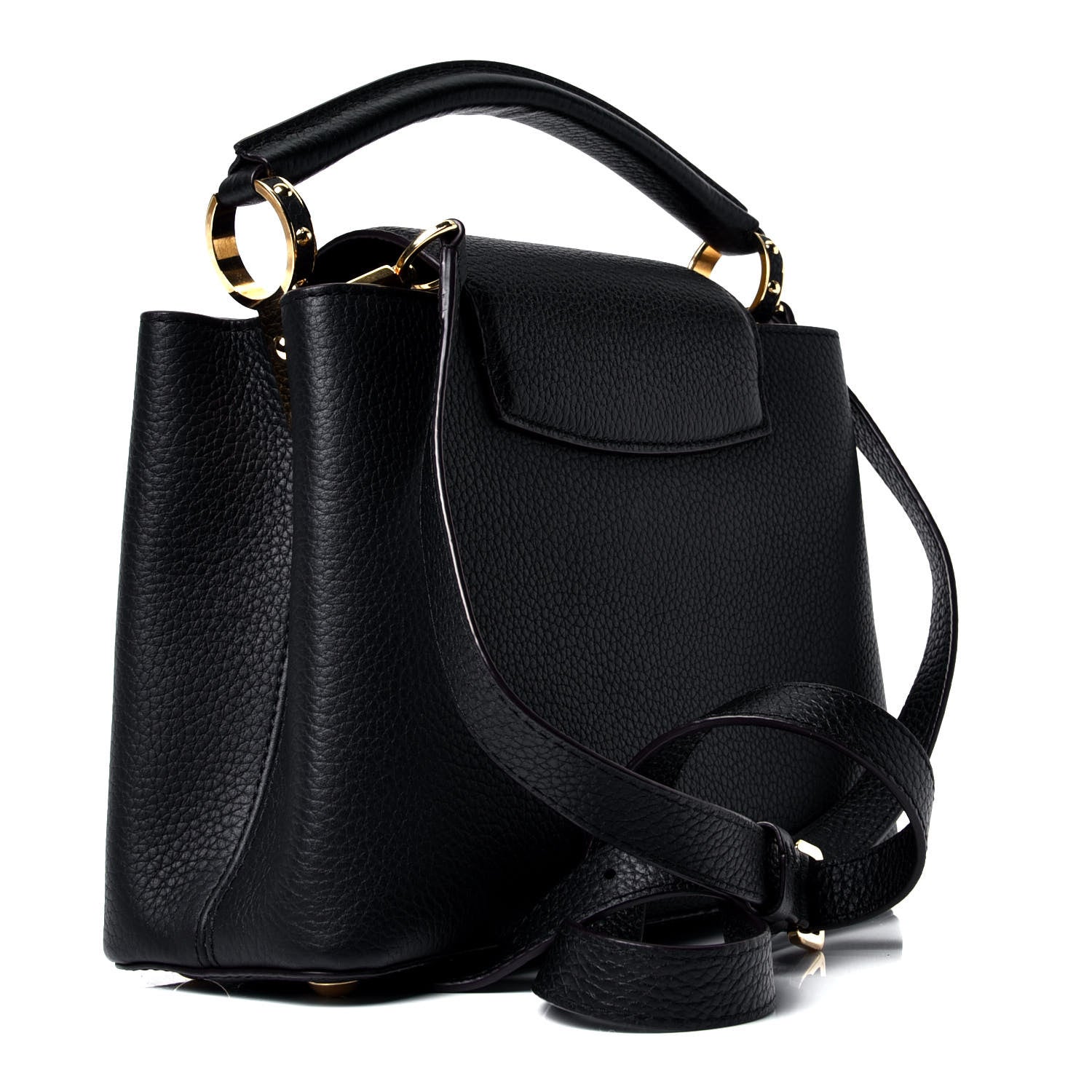 Louis Vuitton Taurillon Capucines BB Black 2 of 4
