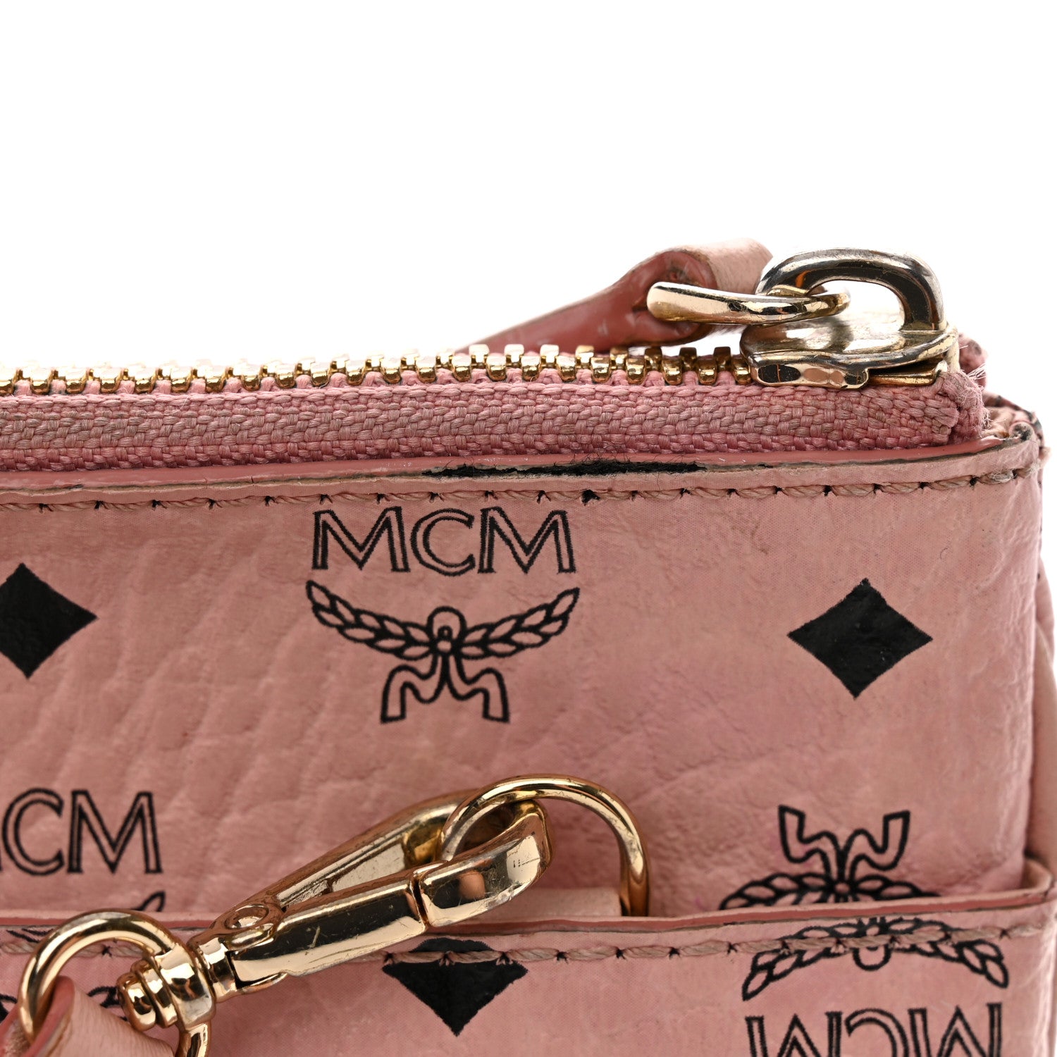 MCM Visetos Medium Crossbody Pouch Light Pink 15 of 19