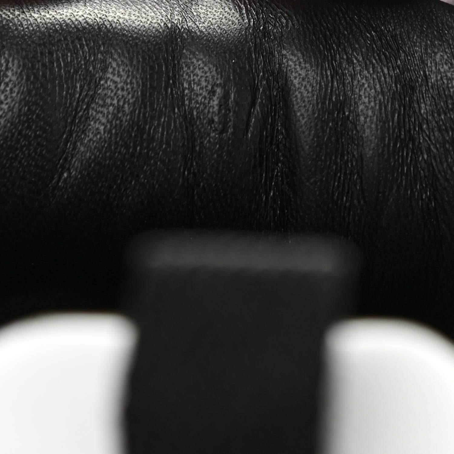 Hermes Goatskin Suede Goatskin Bouncing Sneakers 37 White Black 8 of 9