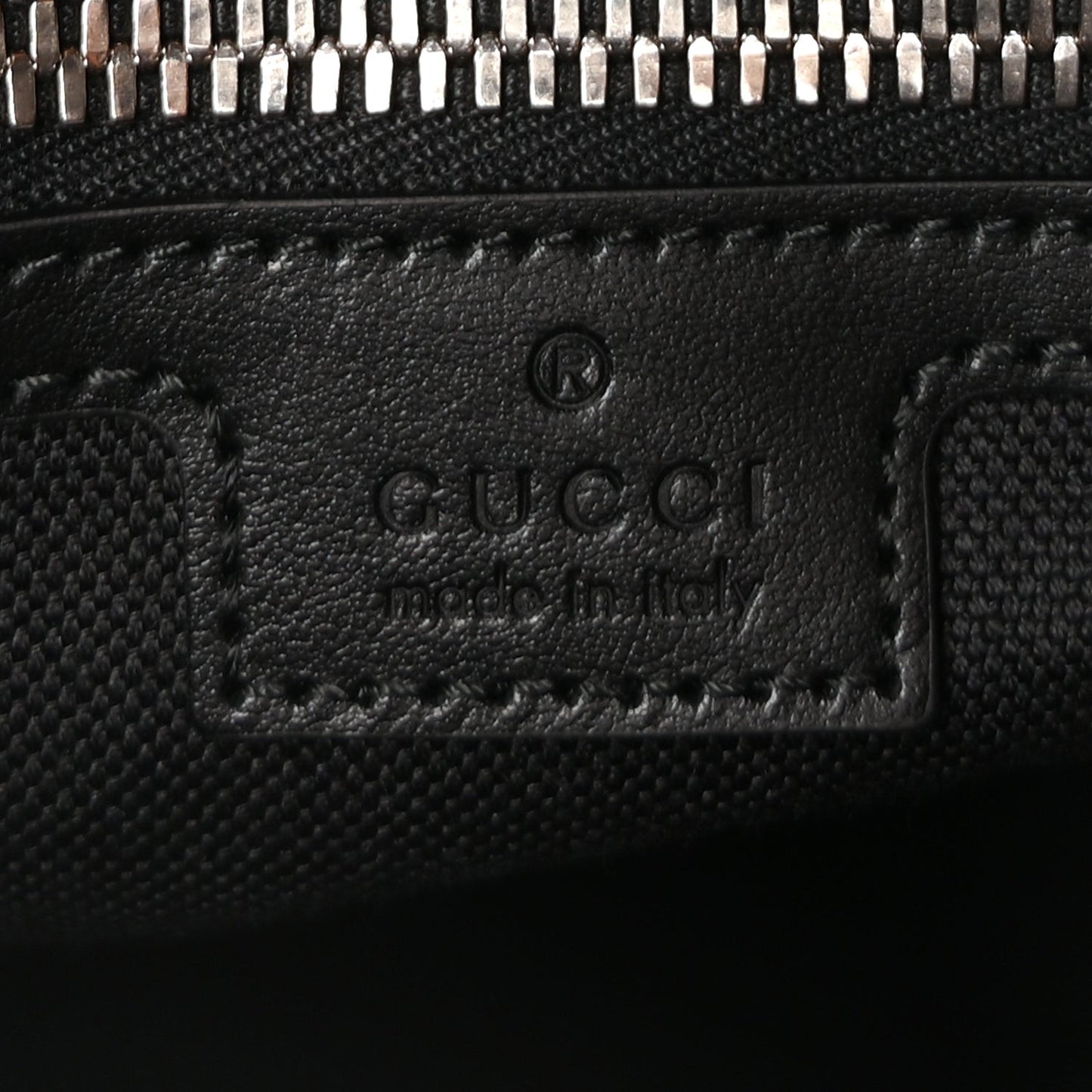 GG Supreme Monogram Appia Calfskin Web Large Messenger Bag Black Grey