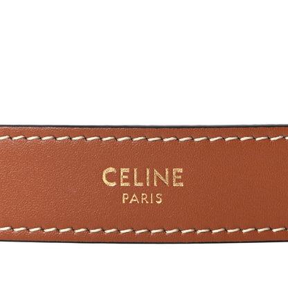 Celine Calfskin Triomphe Canvas Heloise Shoulder Bag Tan 6 of 9