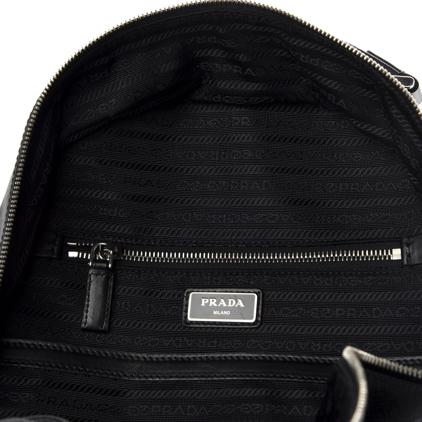 Saffiano Travel Backpack Black