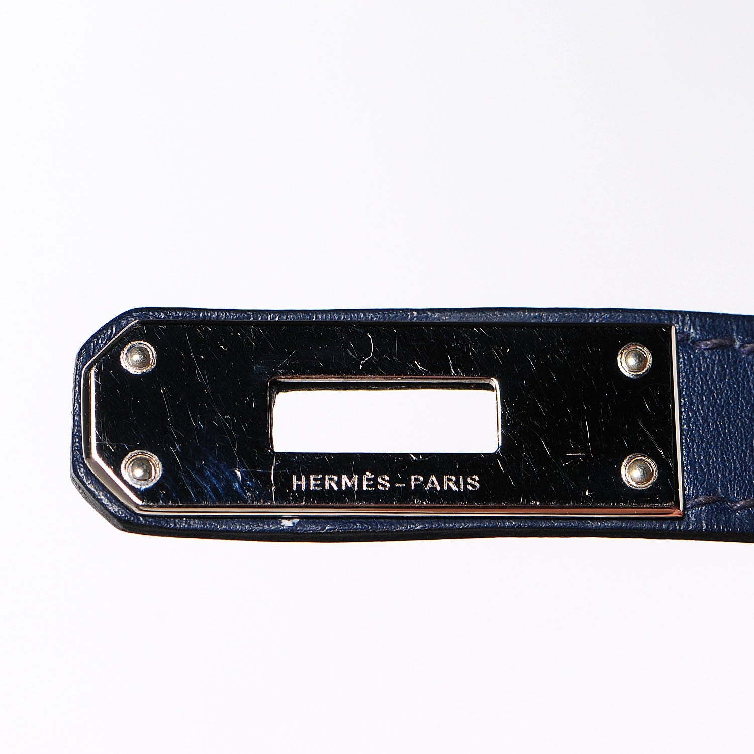 Hermes Swift Kelly Cut Clutch Pochette Bleu De Malte 8 of 17