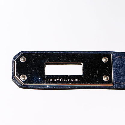 Hermes Swift Kelly Cut Clutch Pochette Bleu De Malte 8 of 17