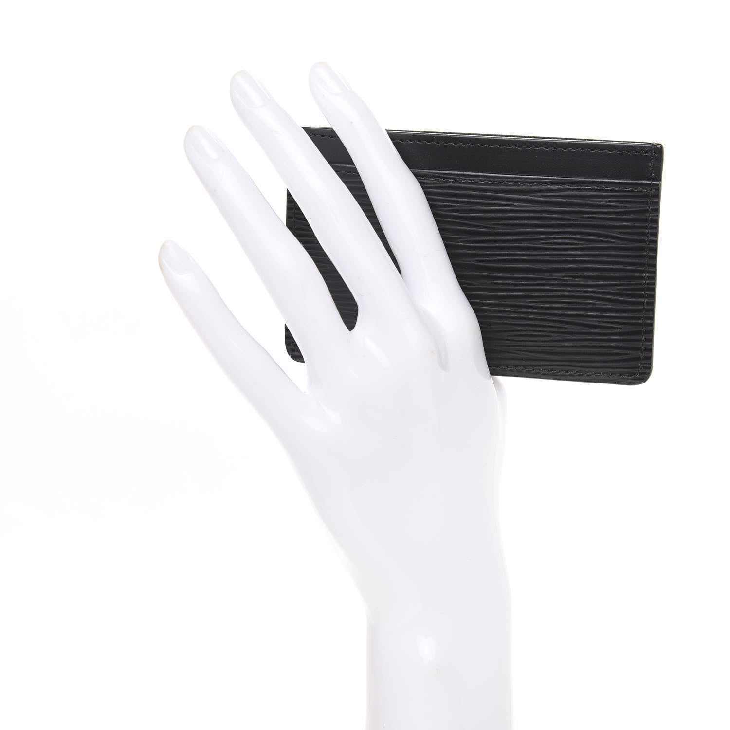 Louis Vuitton Epi Card Holder Black 2 of 7