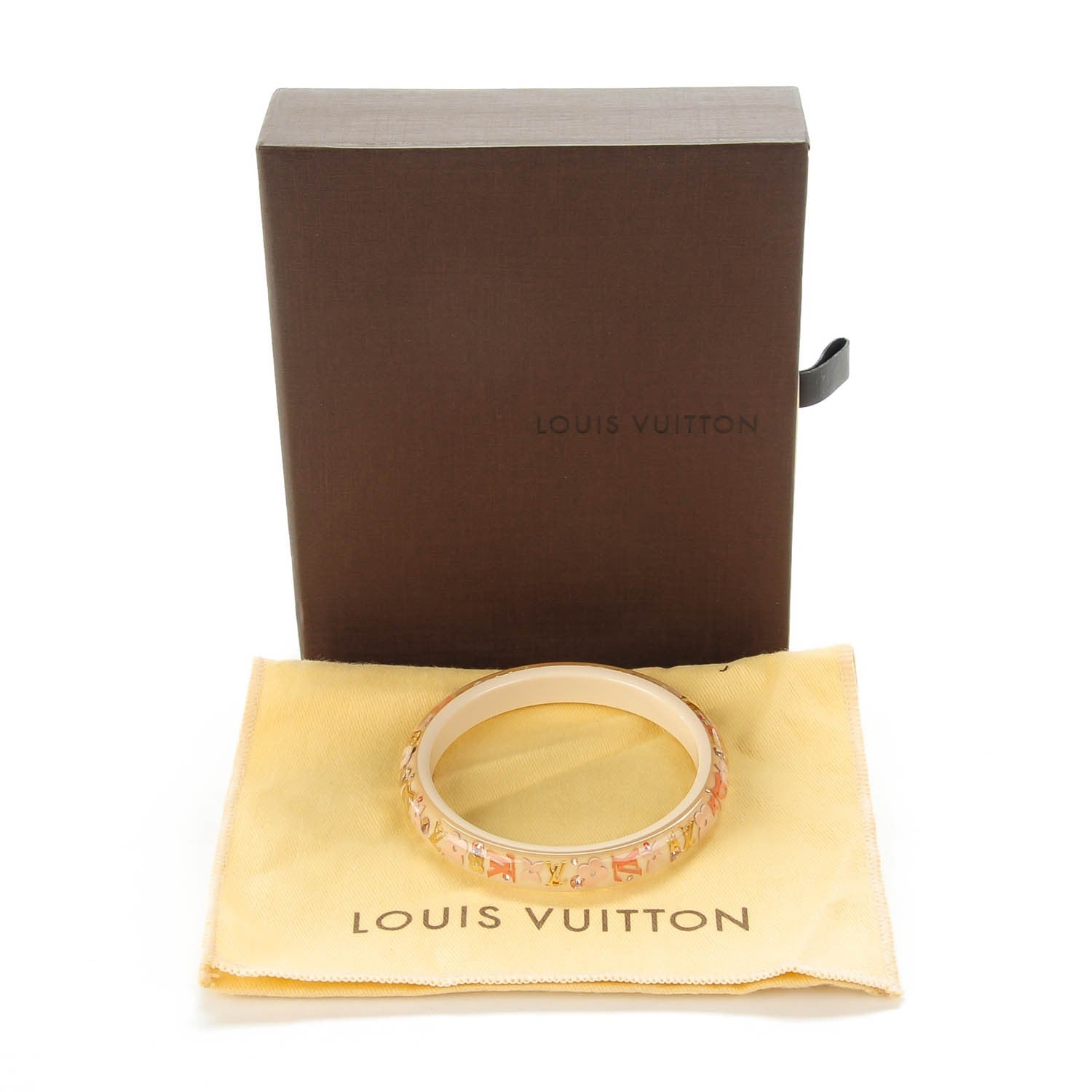 Louis Vuitton Resin Swarovski Medium Inclusion Bracelet PM Nacre 4 of 4