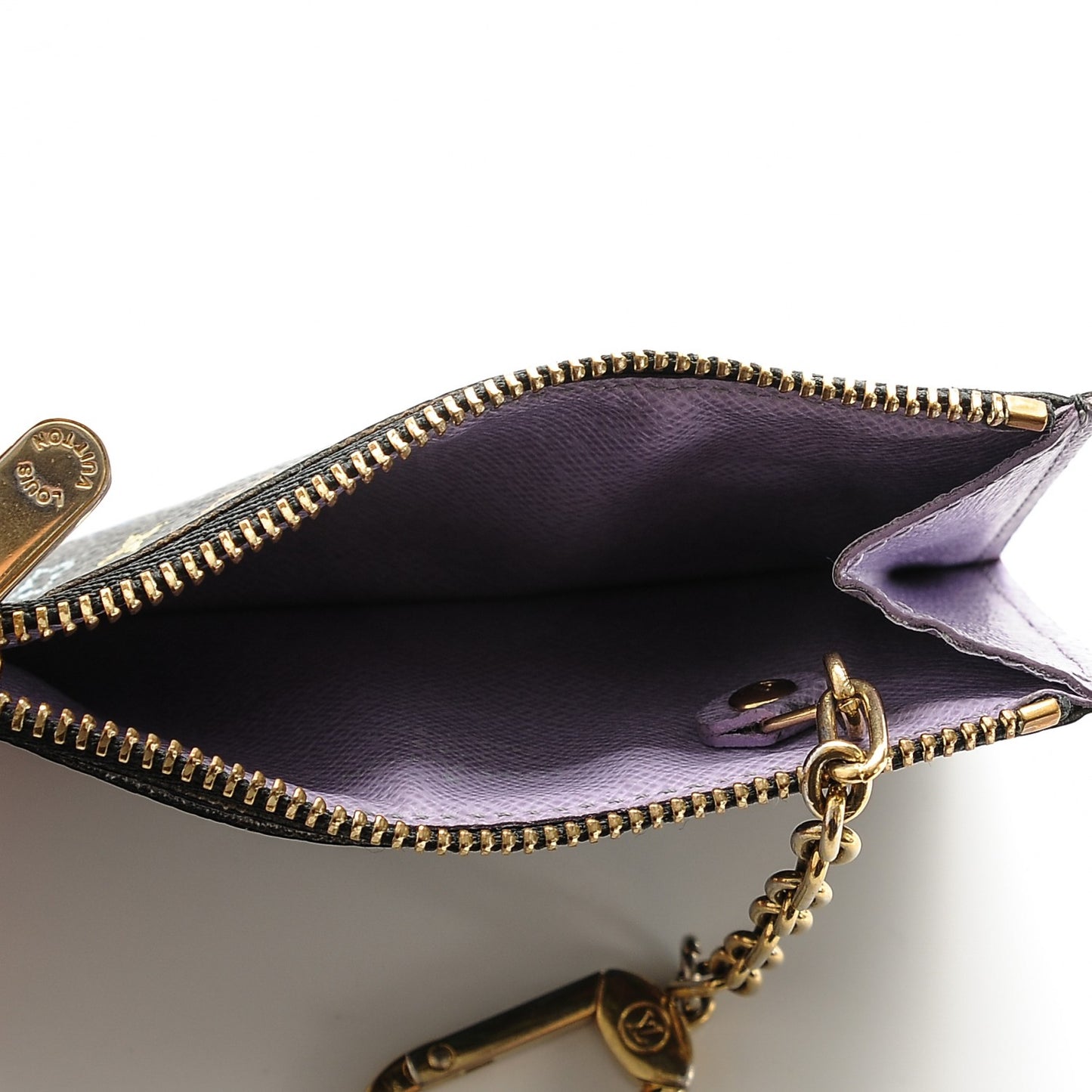 Monogram Multicolor Key Pouch Black Violet