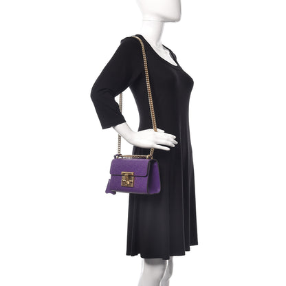 Gucci Guccissima Small Padlock Shoulder Bag Purple 2 of 10