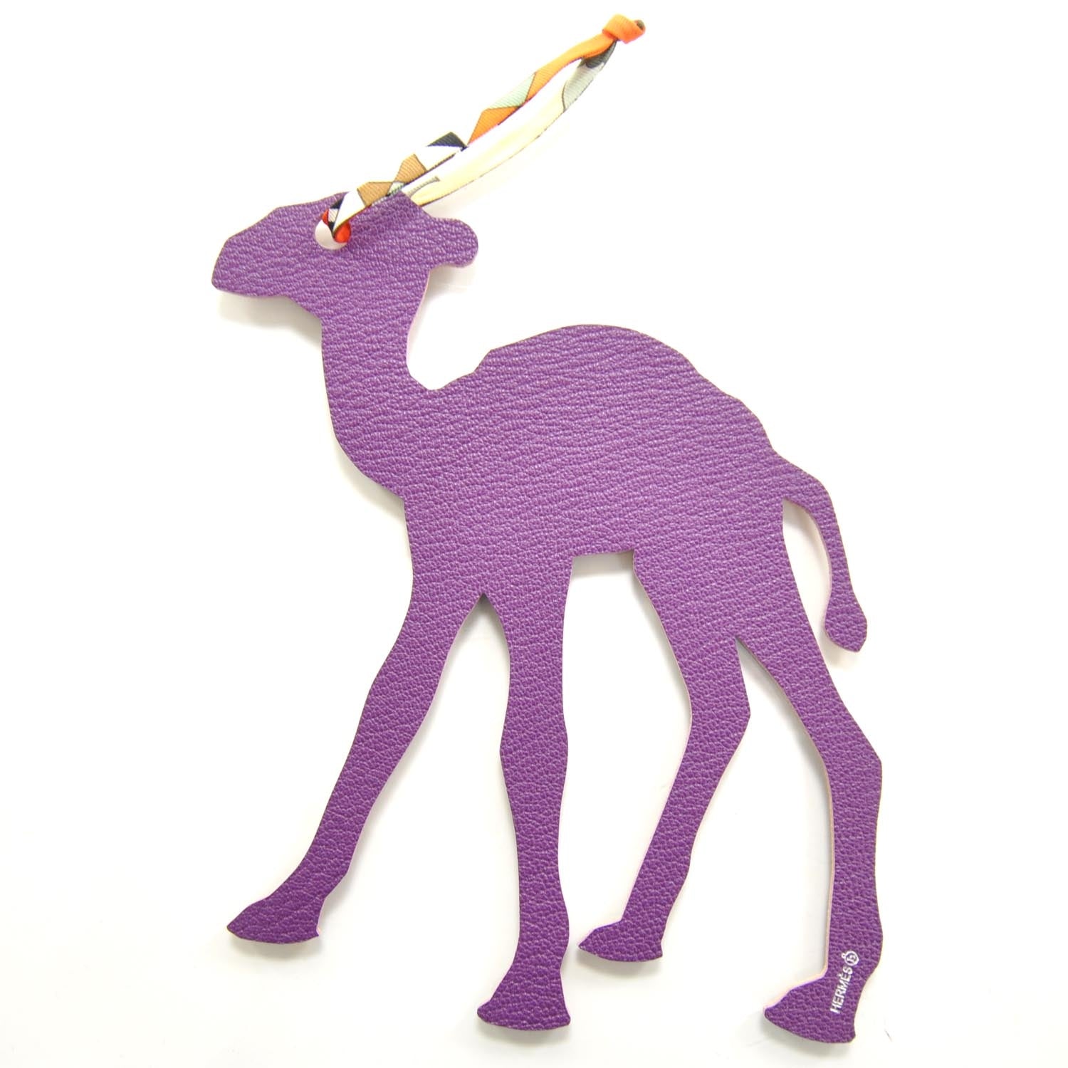 Hermes Leather Petit H Camel Bag Charm Tree Ornament 1 of 4