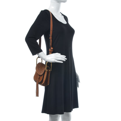 Chloe Suede Calfskin Braided SMini Hudson Shoulder Bag Caramel 2 of 6